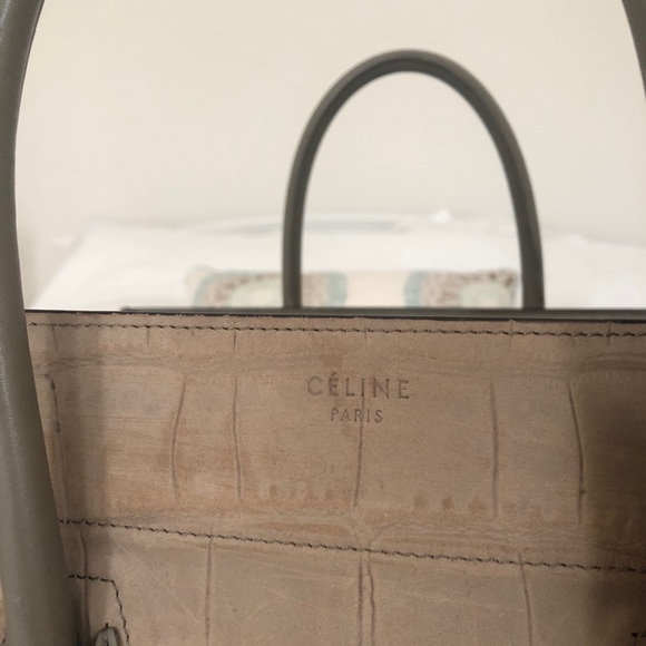 Celine Phantom Croc Embossed Luggage Handbag - Picture 5 of 10